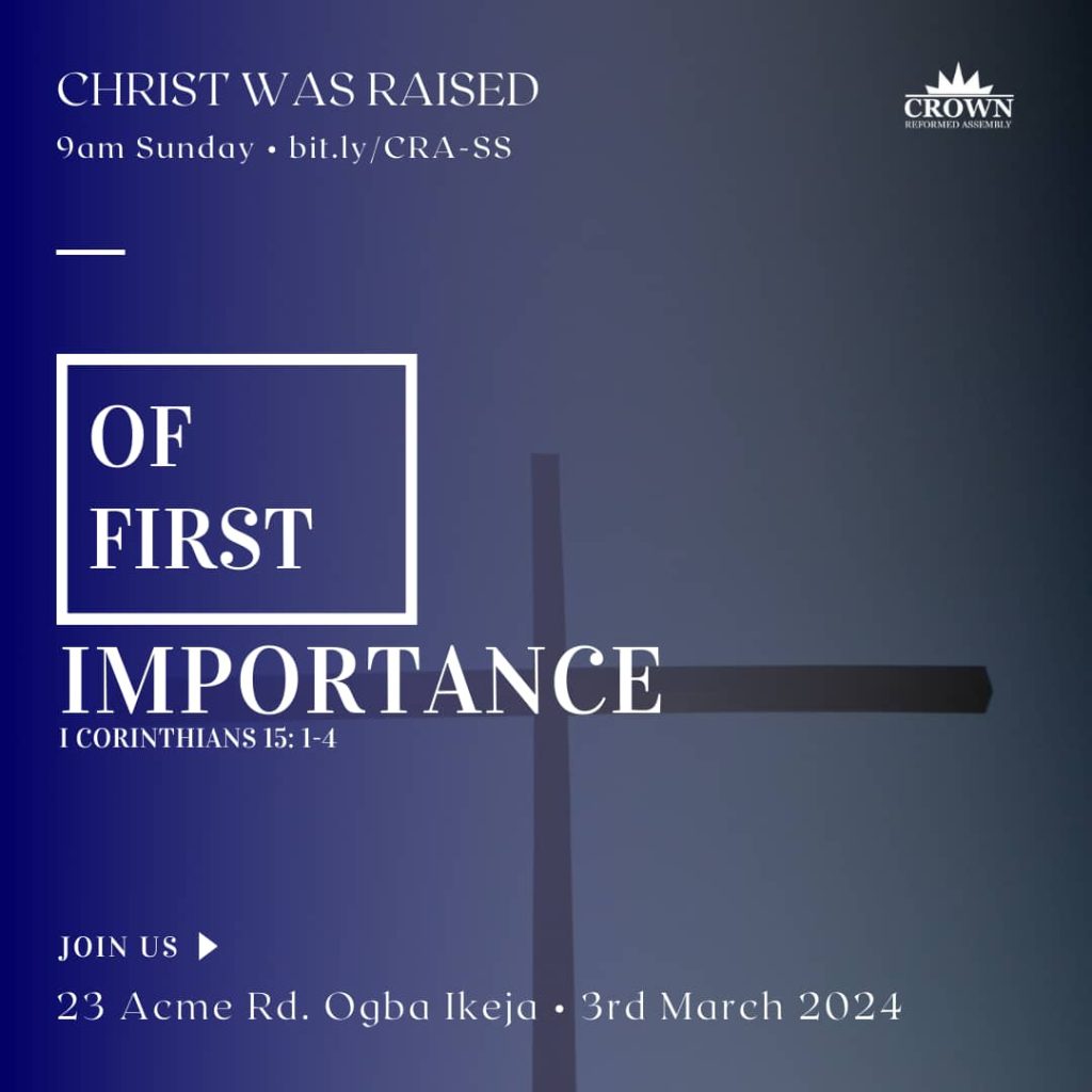 Of First Importance