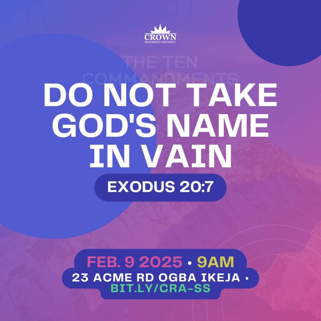 Do not take God’s name in vain